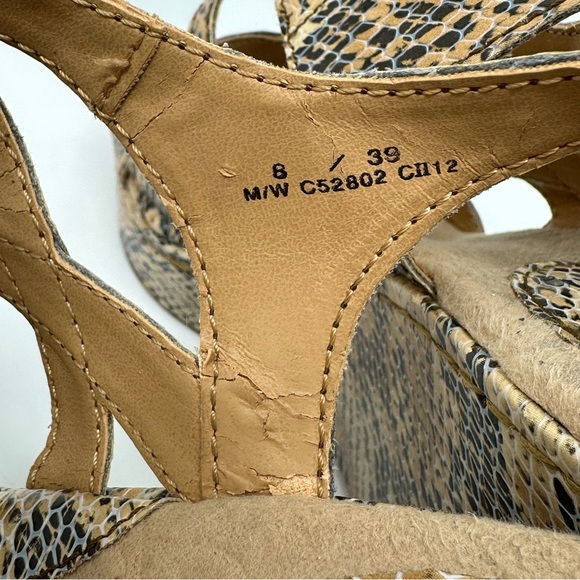 B.O.C. Wedge Platform Sandals Women's Size 8 Animal Snake Print - Picture 11 of 12